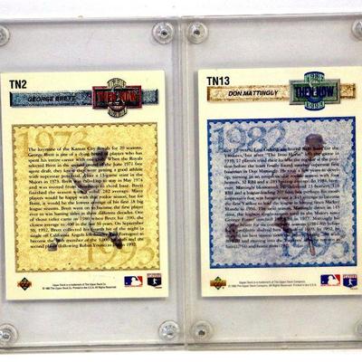 DON MATTINGLY GEORGE BRETT Cards Set Upper Deck 1993 Then and Now TN13 TN2