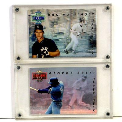 DON MATTINGLY GEORGE BRETT Cards Set Upper Deck 1993 Then and Now TN13 TN2