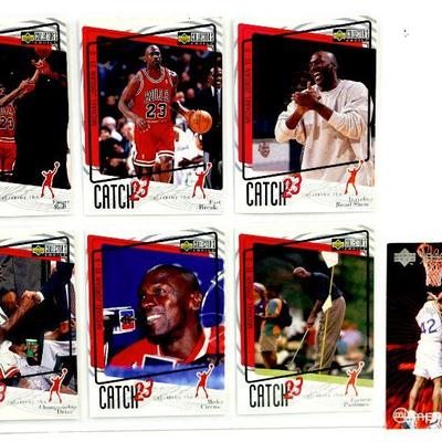 MICHAEL JORDAN BASKETBALL CARDS SET OF 7 - UPPER DECK