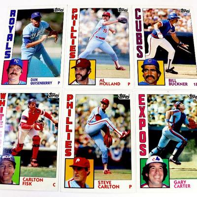 1984 TOPPS BASEBALL CARDS COLLECTION - Lot of 17 Super Size Cards 5" x 7" MINT