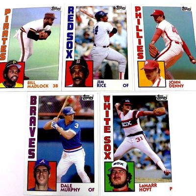 1984 TOPPS BASEBALL CARDS COLLECTION - Lot of 17 Super Size Cards 5" x 7" MINT