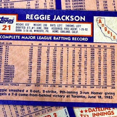 1984 TOPPS BASEBALL CARDS COLLECTION - Lot of 17 Super Size Cards 5" x 7" MINT