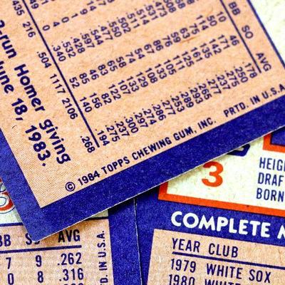 1984 TOPPS BASEBALL CARDS COLLECTION - Lot of 17 Super Size Cards 5" x 7" MINT