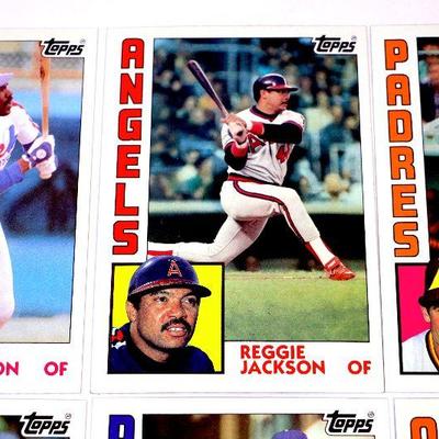 1984 TOPPS BASEBALL CARDS COLLECTION - Lot of 17 Super Size Cards 5" x 7" MINT