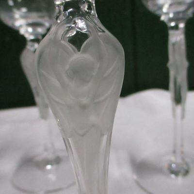 Lot 10 -  7 - Faberge Pavlova Ballerina Fairy Crystal Wine Glasses