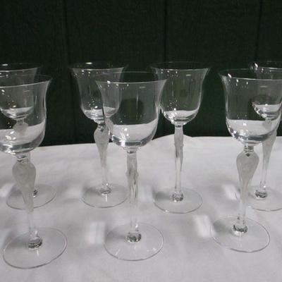 Lot 10 -  7 - Faberge Pavlova Ballerina Fairy Crystal Wine Glasses
