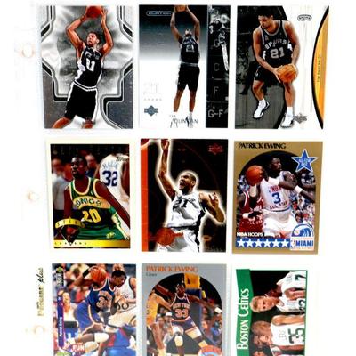 Vintage BASKETBALL CARDS COLLECTION - All Basketball Stars - 45 Cards in 5 sheets
