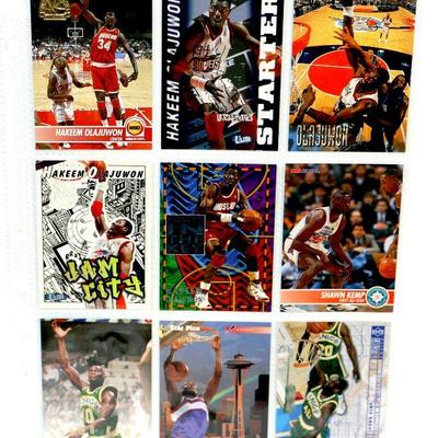 Vintage BASKETBALL CARDS COLLECTION - All Basketball Stars - 45 Cards in 5 sheets