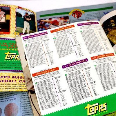1990 TOPPS BASEBALL Magazine with Cards Intact - Lot of 2