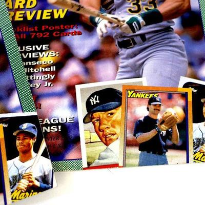1990 TOPPS BASEBALL Magazine with Cards Intact - Lot of 2