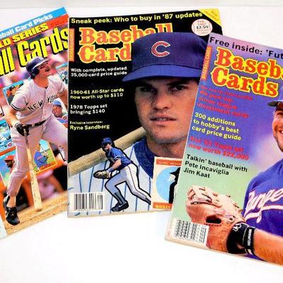 1987 BASEBALL CARDS Magazines Lot with Bonus CARDS Intact - 3 Issues