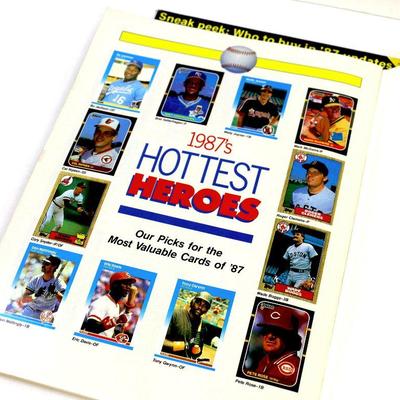 1987 BASEBALL CARDS Magazines Lot with Bonus CARDS Intact - 3 Issues
