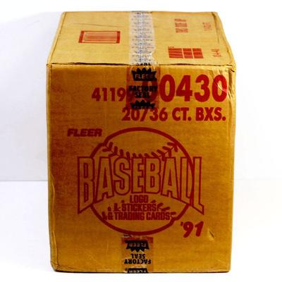 1991 Fleer Baseball Factory Sealed Case w/20 Wax Boxes 41199-00430