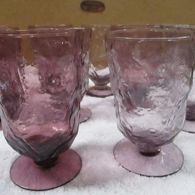 Lot 34 - Set Of 10 Antique Amethyst Water Goblets