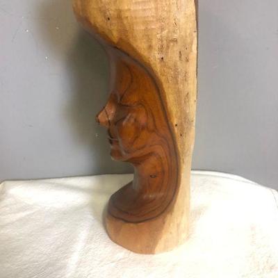 Lot #204 Hand Carved Bust made in Hawaii of Millo Wood
