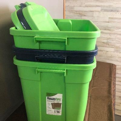 Lot #230 Lot of 3 18 Gallon Rugged Totes 