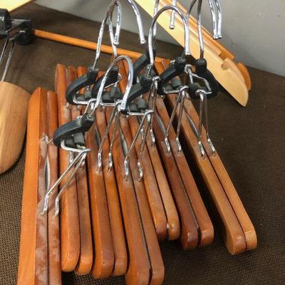 Lot #253 Wood hangers and shoe forms