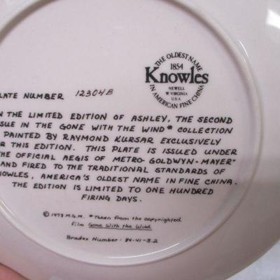 Lot 62 - Lot of 4 - Gone With The Wind Plates - Knowles - COAs 