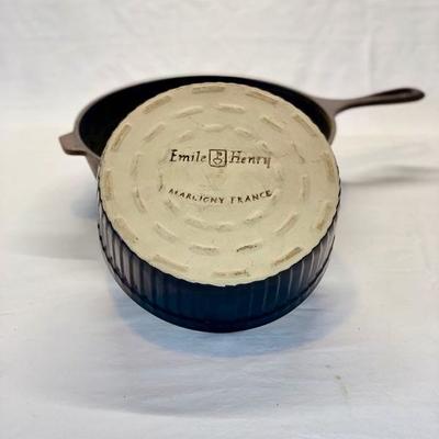 Cast Iron Pan and Emile Henry Dish