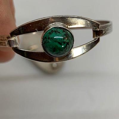 Silver Jewelry 925 with green stone & clover