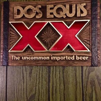 Vintage Dos Equis XX Beer Sign