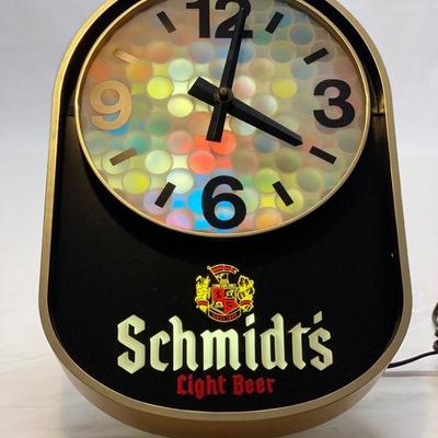 Vintage Schmidt's Lighted Beer Clock
