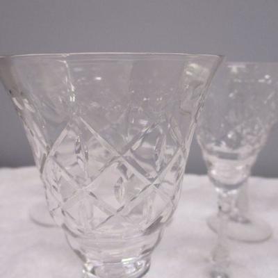 Lot 83 - 12 Stems Antique Cut Glass Wine Glasses
