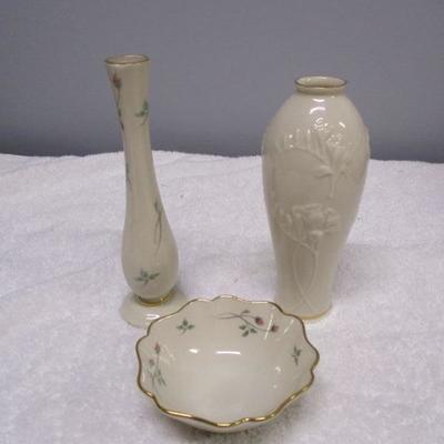 Lot 86 - Lenox Vases & Small Bowl