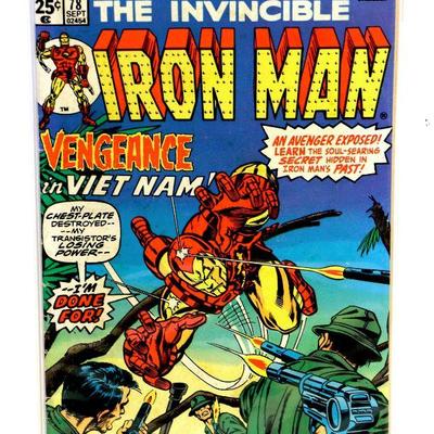 IRON MAN #78 Bronze Age Key Issue Comic Book Marvel Comics 1975 Gil Kane Cover