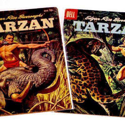 TARZAN Vol. 1 #113 #114 Edgar Rice Burroughs DELL Silver Age Comics Set 1959