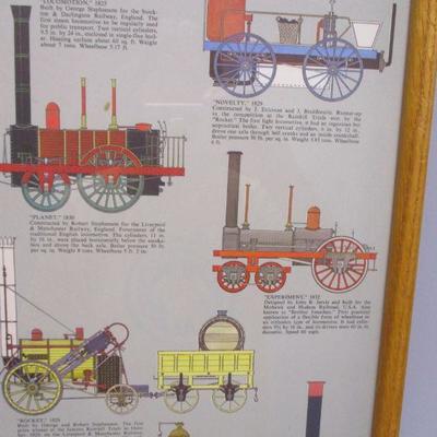 Lot 2 - Poster Of Locomotives Trains