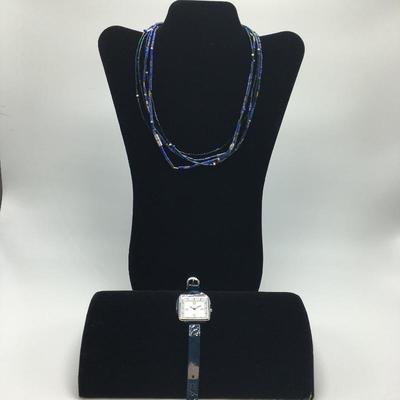 Lot 3 - Blue Lapis Necklace & Watch