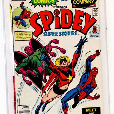 SPIDEY SUPER STORIES #22 Early Ms Marvel 1977 Marvel & The Electric Company