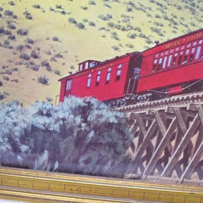 Lot 8 - Railroad Picture - Train Crossing Bridge