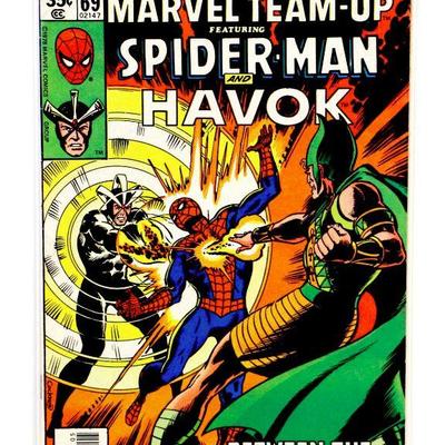 MARVEL TEAM-UP #69 SPIDER-MAN and HAVOK Bronze Age 1978 Marvel Comics