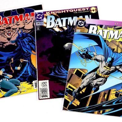 BATMAN #500 #506 #517 Comic Books Set #500 Die-Cut Cover 1993-94 DC Comics