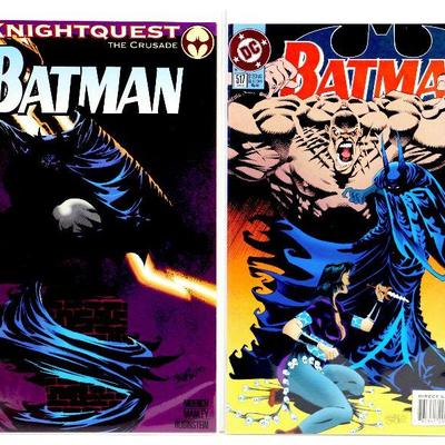 BATMAN #500 #506 #517 Comic Books Set #500 Die-Cut Cover 1993-94 DC Comics