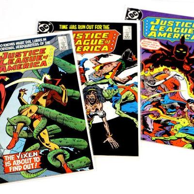JUSTICE LEAGUE of AMERICA #247 #249 #252 Comic Books Set 1986 DC Comics