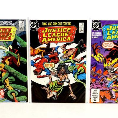 JUSTICE LEAGUE of AMERICA #247 #249 #252 Comic Books Set 1986 DC Comics