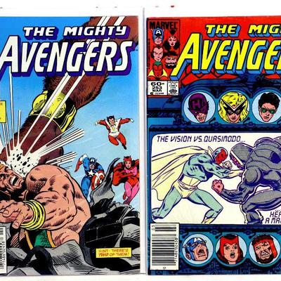 AVENGERS #252 #253 Copper Age Comic Books Set 1985 Marvel Comics VF