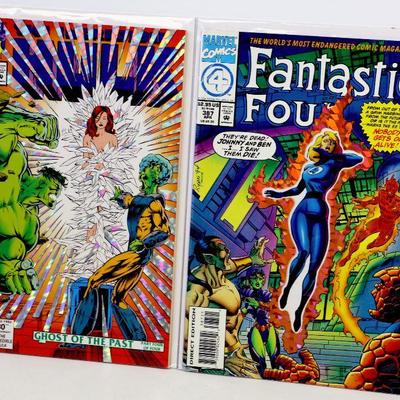 HULK #400 FANTASTIC FOUR #387 Holo-Grafix Foil Cover Comics Set 1992-94 Marvel Comics
