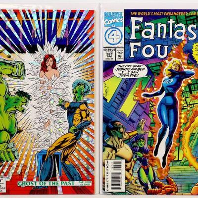 HULK #400 FANTASTIC FOUR #387 Holo-Grafix Foil Cover Comics Set 1992-94 Marvel Comics