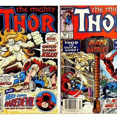 THOR #369 #392 #393 Copper Age Comic Book Set 1986-88 Marvel Comics