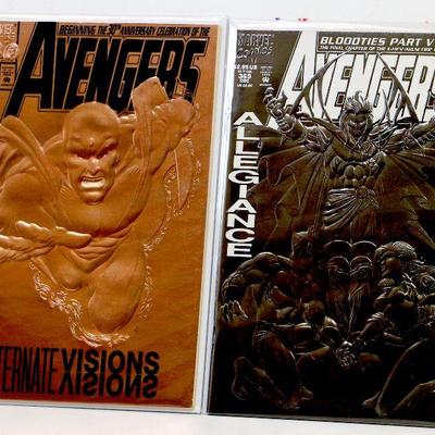 AVENGERS #360 #369 Copper & Silver Foil Cover Issues - 1993 Marvel Comics
