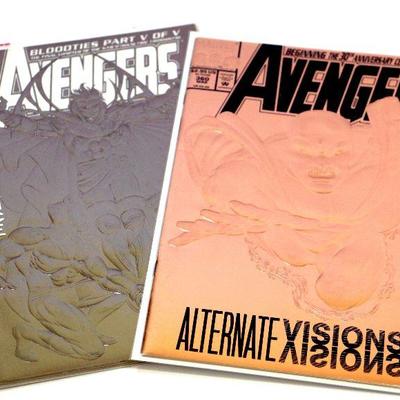 AVENGERS #360 #369 Copper & Silver Foil Cover Issues - 1993 Marvel Comics