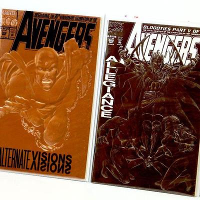 AVENGERS #360 #369 Copper & Silver Foil Cover Issues - 1993 Marvel Comics