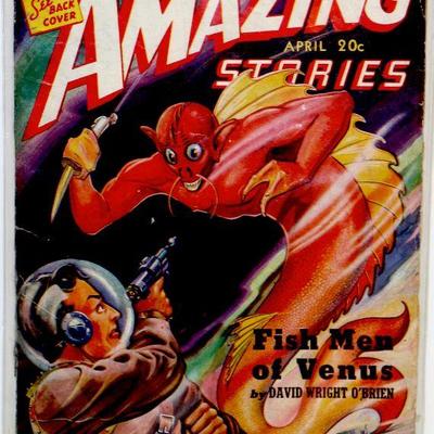 AMAZING STORIES Pulp April 1940 Vol. 14 #4 PULP Magazine Golden Age