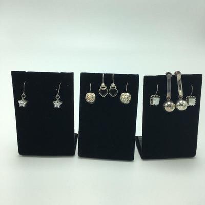 Lot 4 - Five Pairs of Drop Earrings