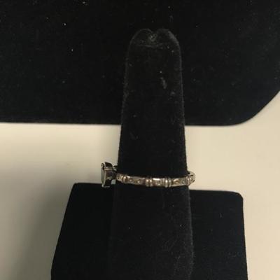 Lot 5 - Peridot Sterling Necklace & Ring with Green Stones