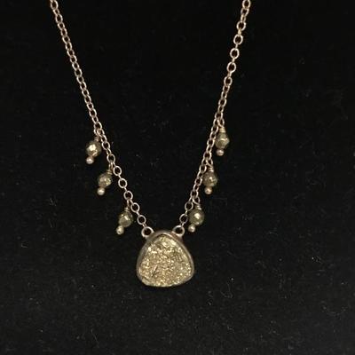 Lot 5 - Peridot Sterling Necklace & Ring with Green Stones